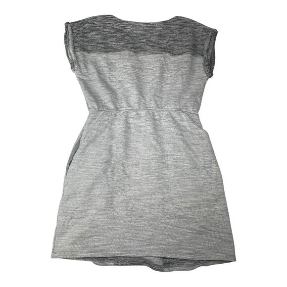 Edme + Esyltte women's large gray mini dress anthropologie white casual cap crew - Picture 2 of 9